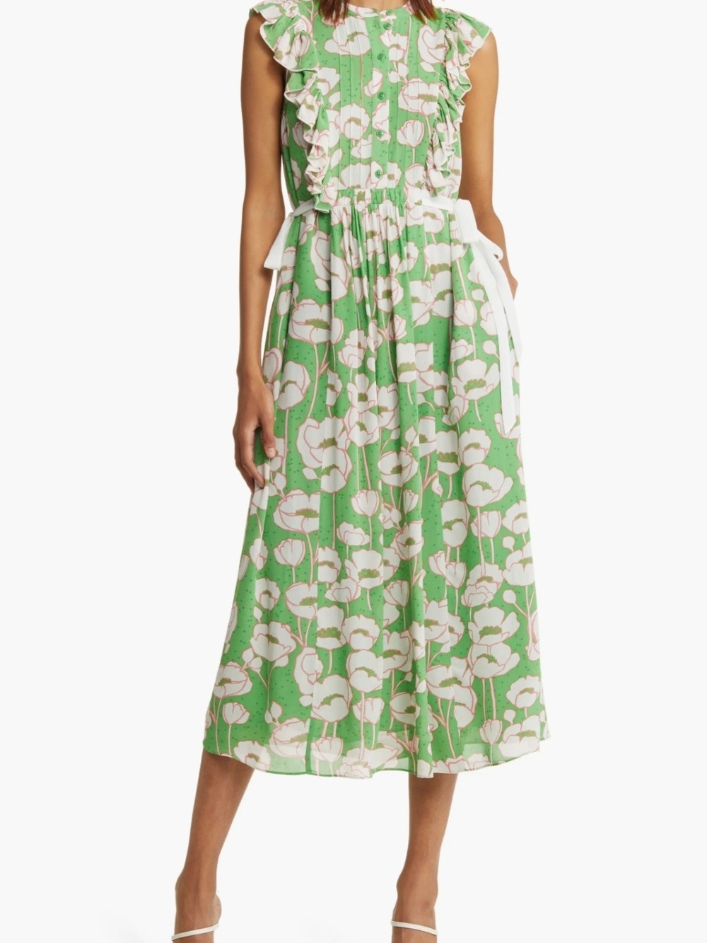 Ted Baker Floral Ruffle Midi Dress